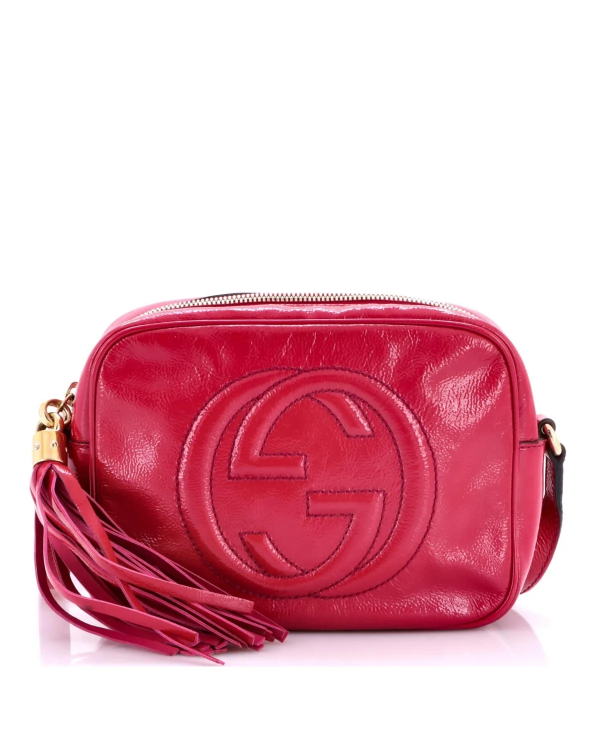 Pre-Owned Gucci Small Soho Disco Crossbody Bag Patent by Gucci