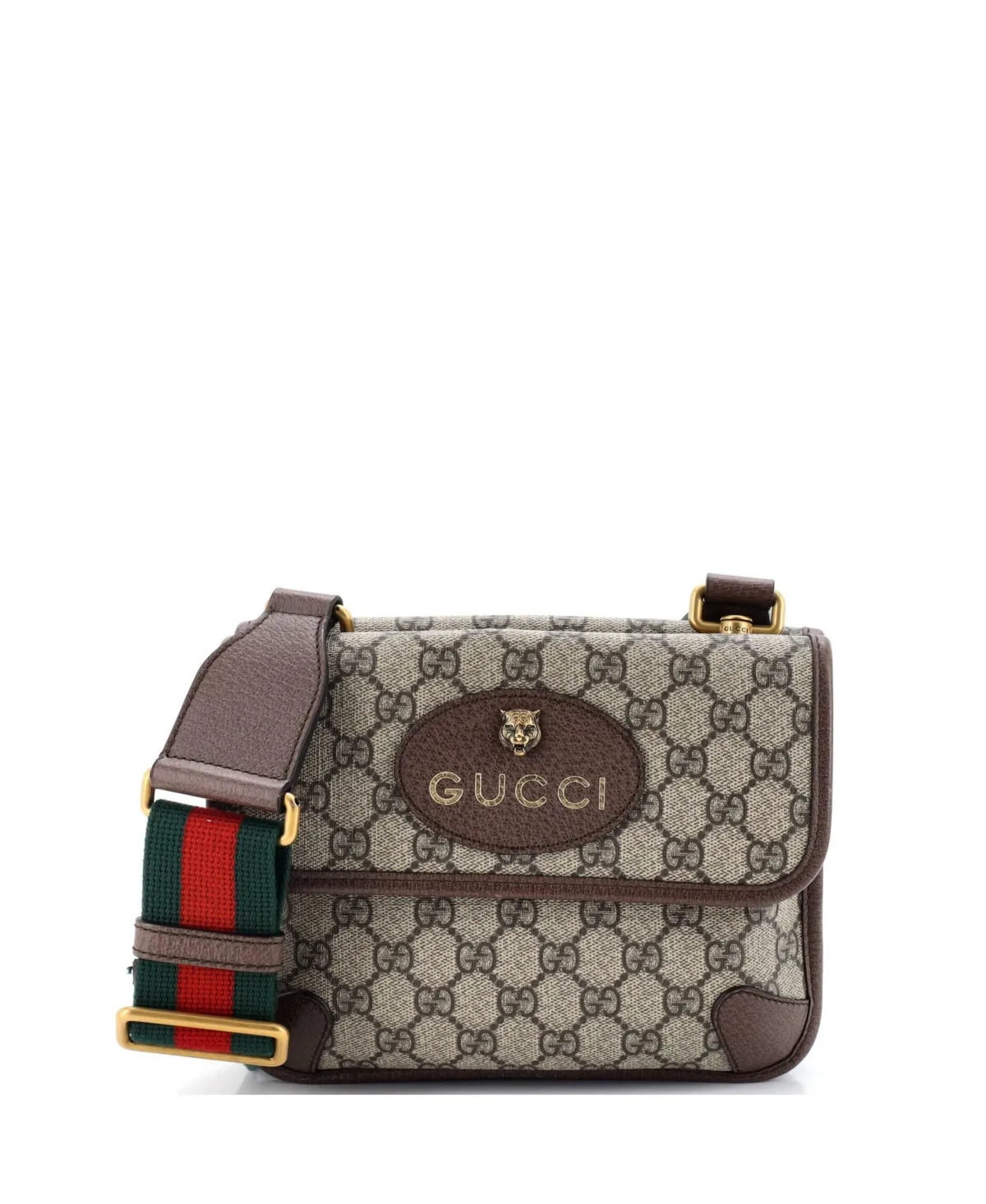 Pre-Owned Gucci Small Neo Vintage Flap Messenger Gg Coated Canvas by Gucci