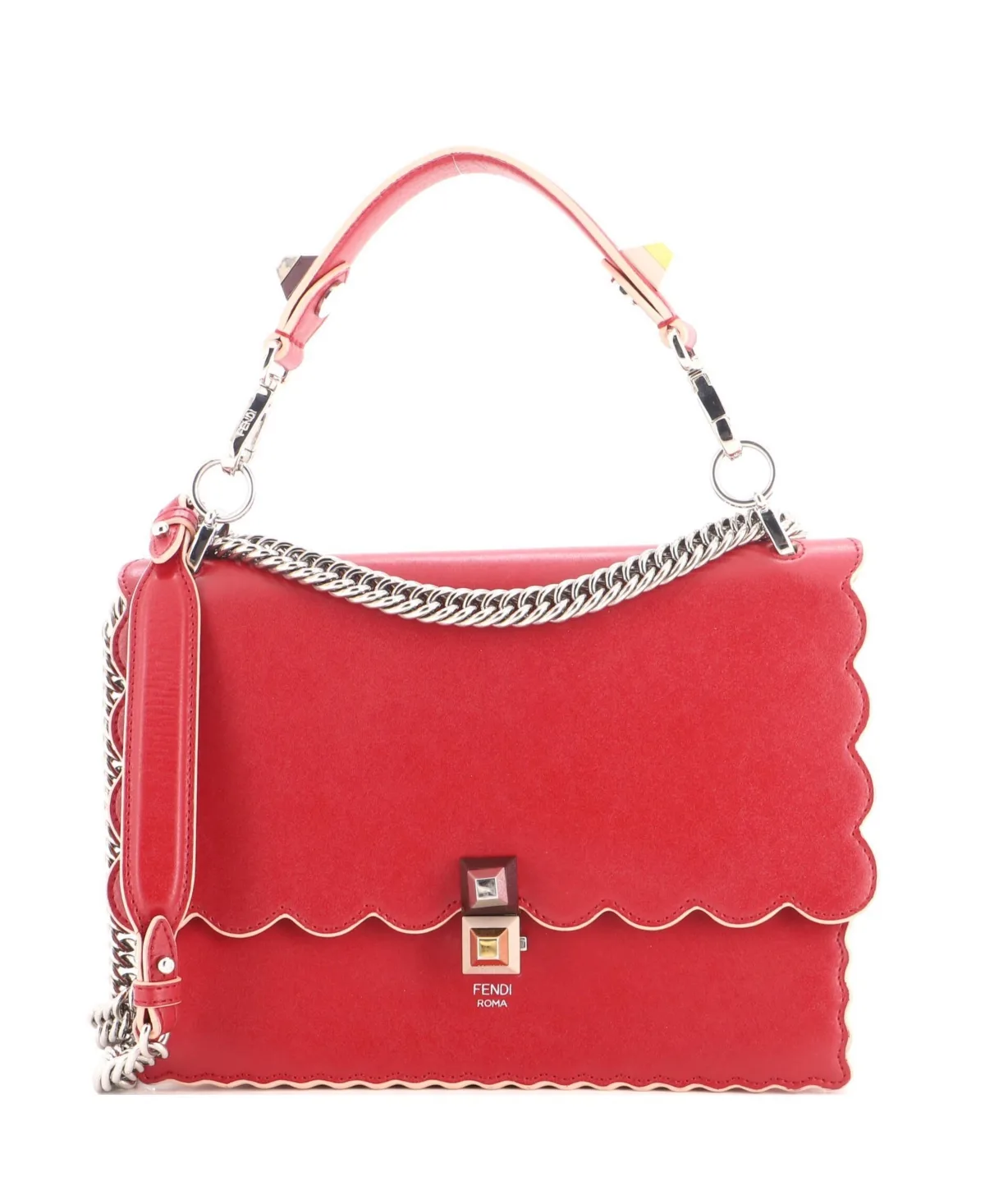 Pre-Owned Fendi Medium Kan I Bag Leather by FENDI
