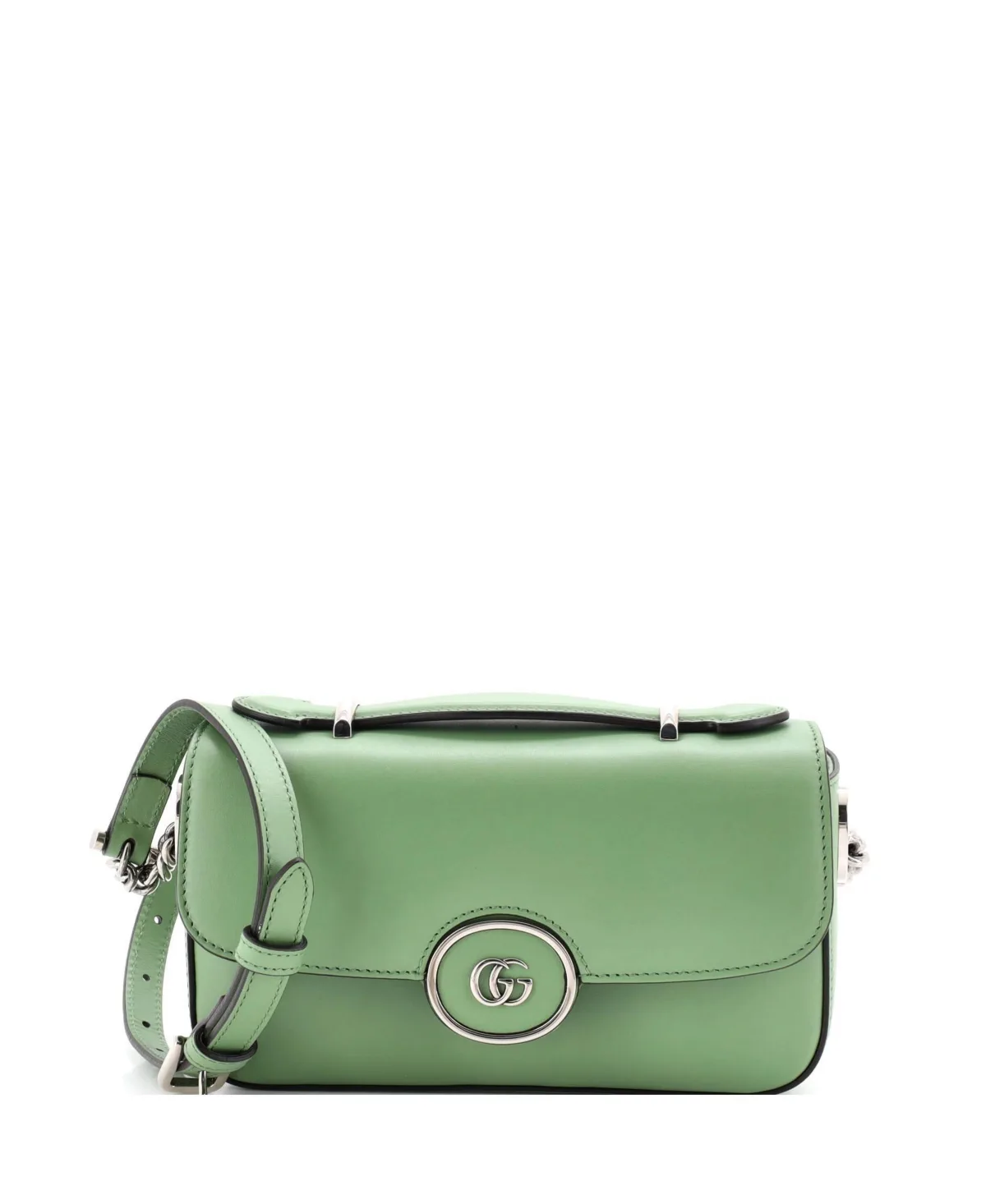 Pre-Owned Gucci Mini Petite Gg Flap Shoulder Bag Leather