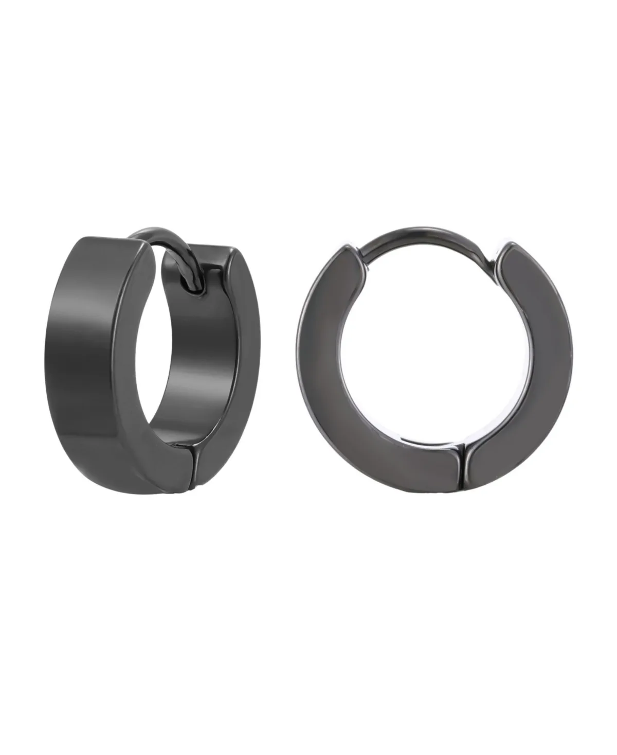 Silver-Tone Stainless Steel Hoop Earrings by Adornia