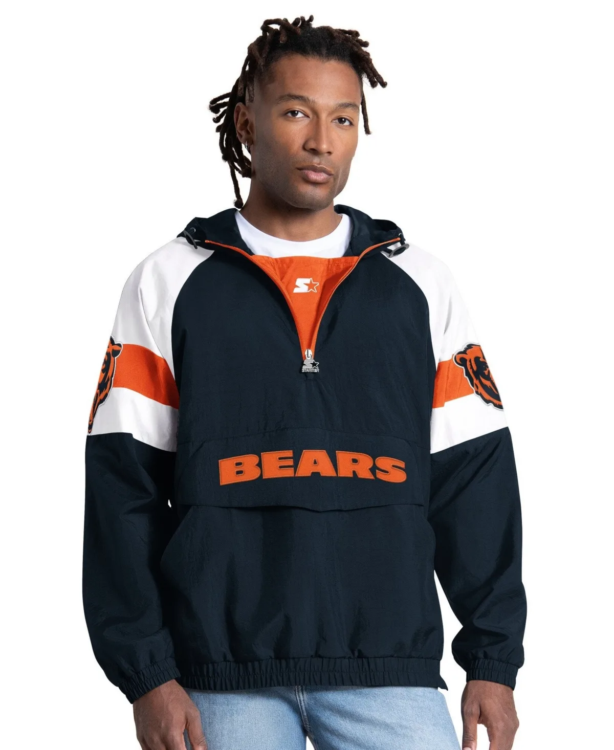 Chicago Bears Street Cut Half-Zip Jacket by Starter