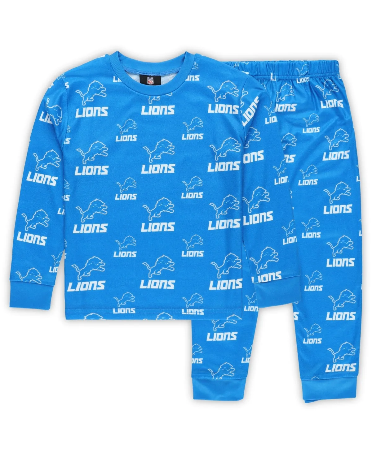 Detroit Lions Long-Sleeve All-Over-Print T-Shirt and Pants, 2-Piece Set by Outerstuff