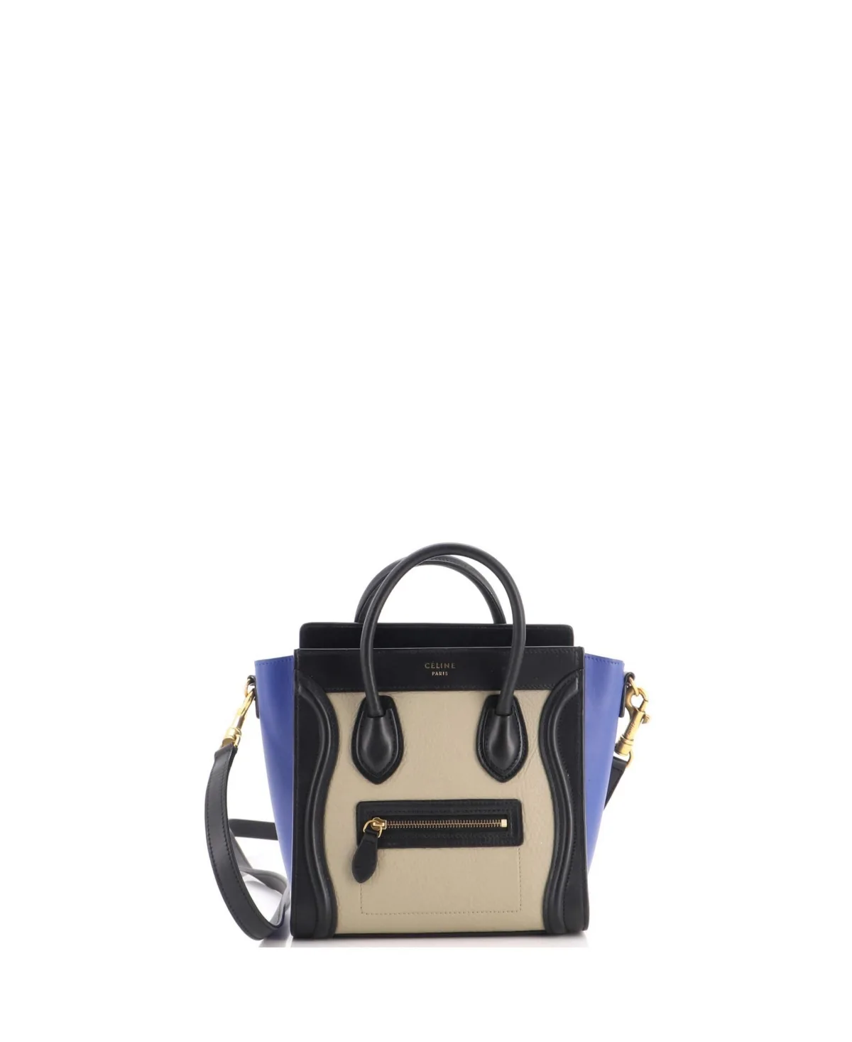 Pre-Owned Celine Nano Tricolor Luggage Bag Leather by Celine