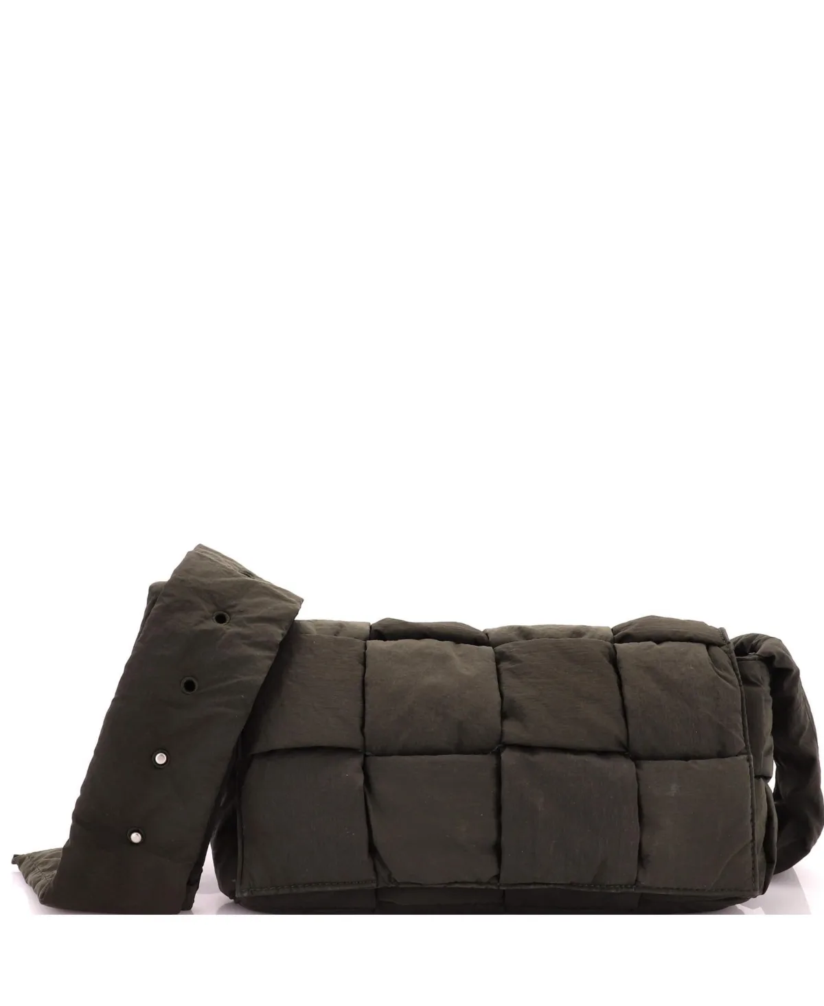Pre-Owned Bottega Veneta Padded Tech Cassette Crossbody Bag Intrecciato Nylon by Bottega Veneta