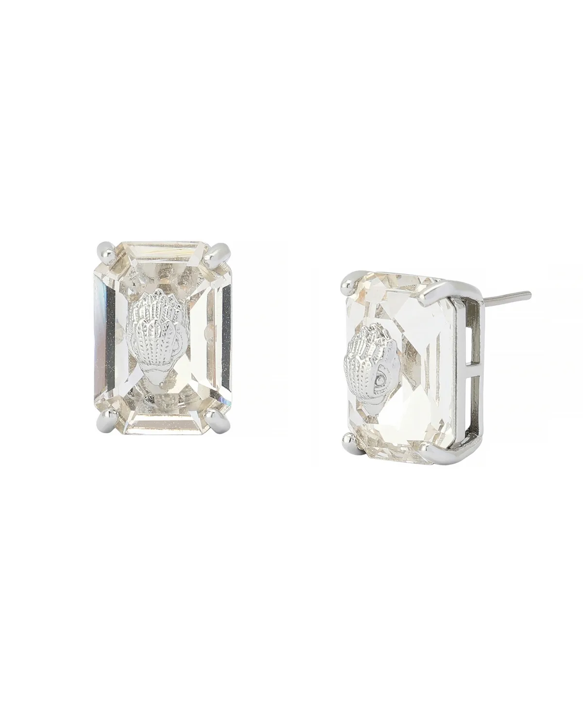 Robert Lee Morris Soho Faux Stone Emerald-Cut Signature Eagle Stud Earrings by Kurt Geiger