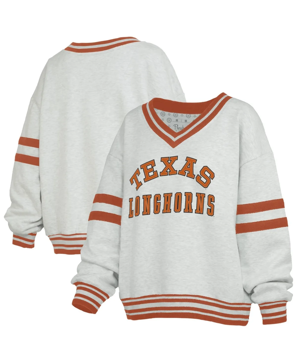 Texas Longhorns Oates V-Neck Striped Sweatshirt