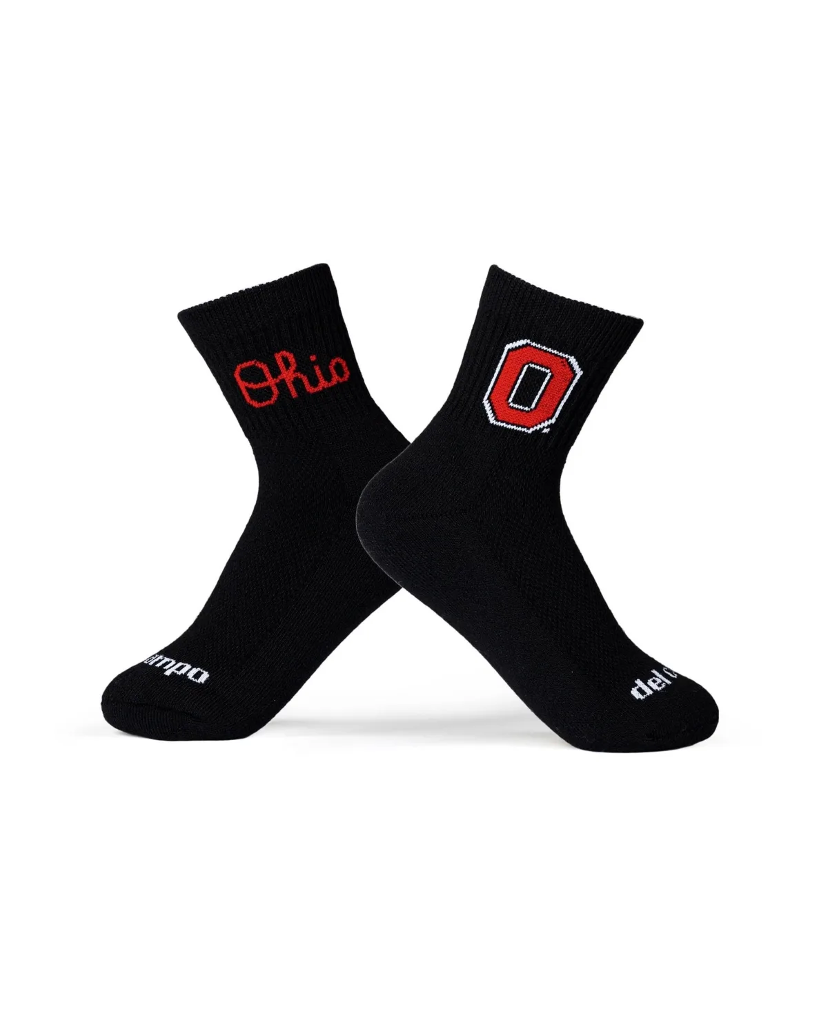 Ohio State Buckeyes Quarter-Length Ribbed Socks by Del Campo