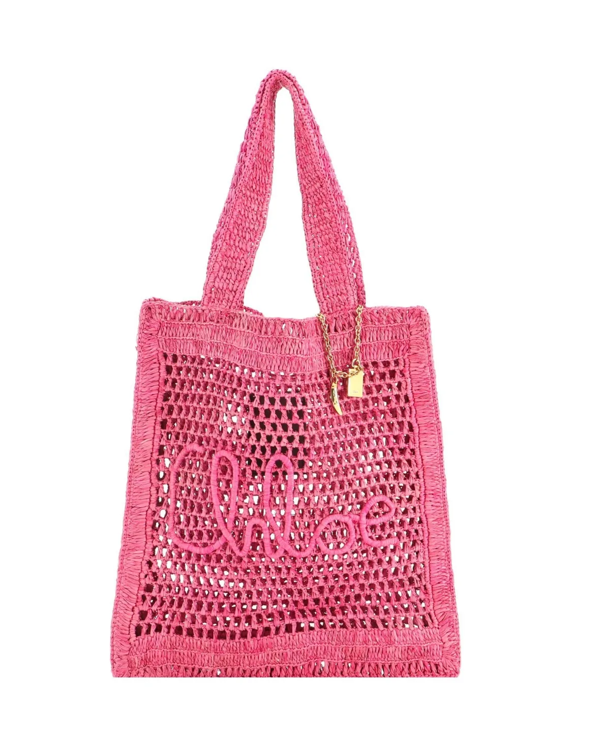 Pre-Owned Chloe Summer Banana Tote Woven Raffia