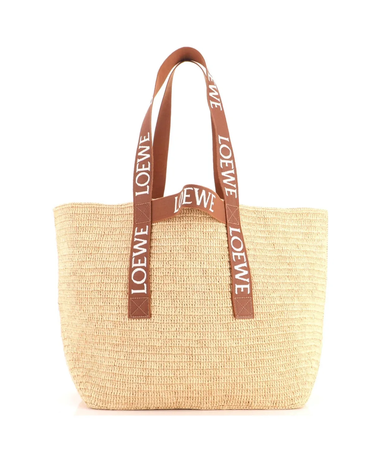Pre-Owned Loewe Medium Fold Logo Strap Tote Raffia by LOEWE