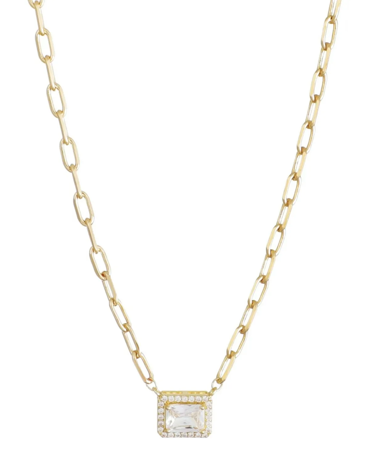 Gold-Tone Crystal Halo Necklace by Adornia