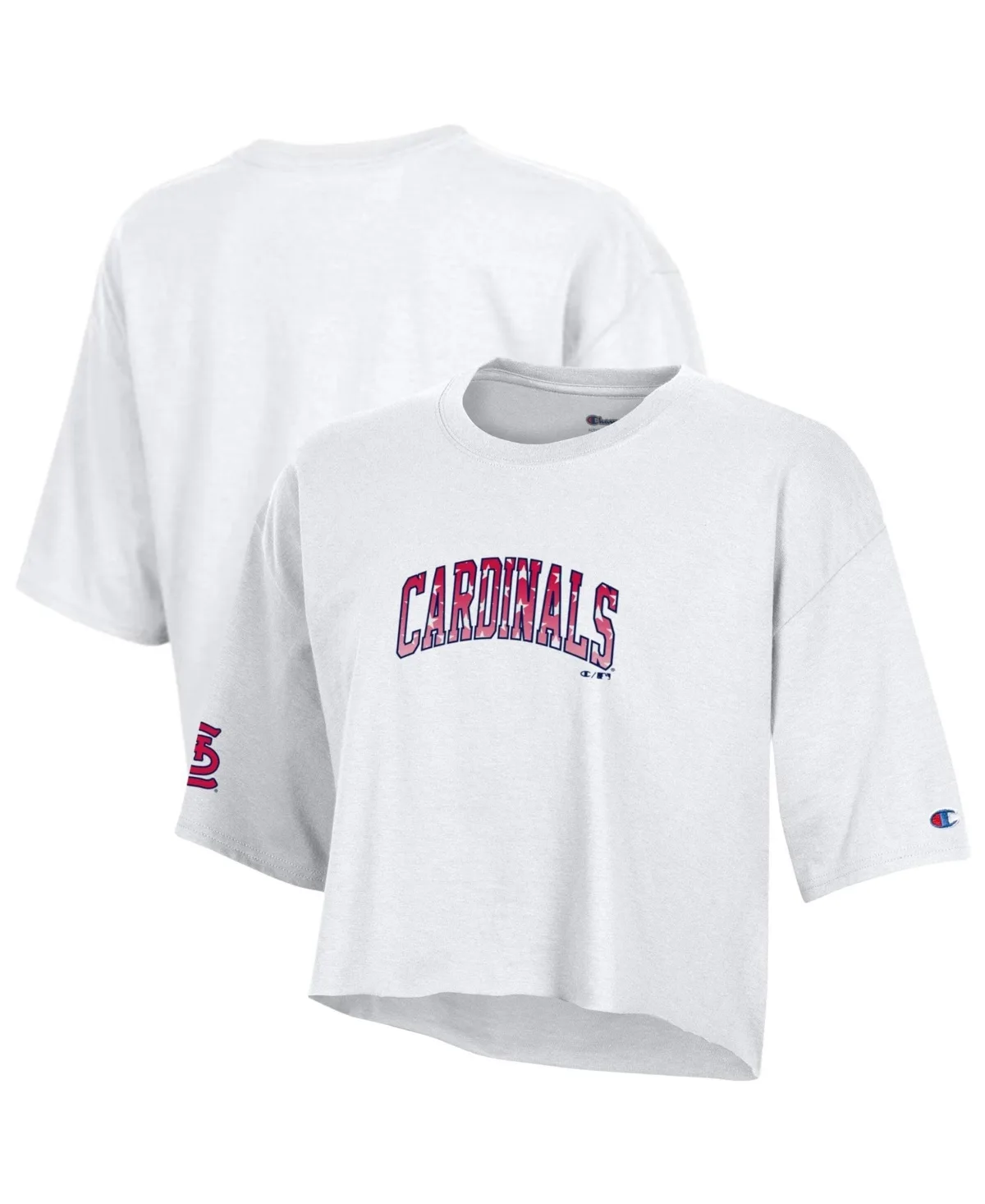 St. Louis Cardinals Americana Crop Crewneck T-Shirt by Champion
