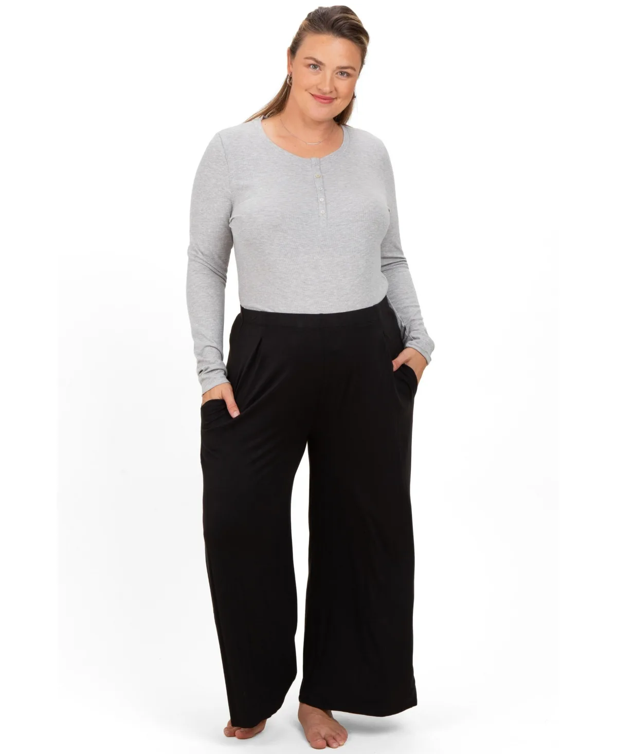Wide Leg Ankle Lounge Pants by PinkBlush