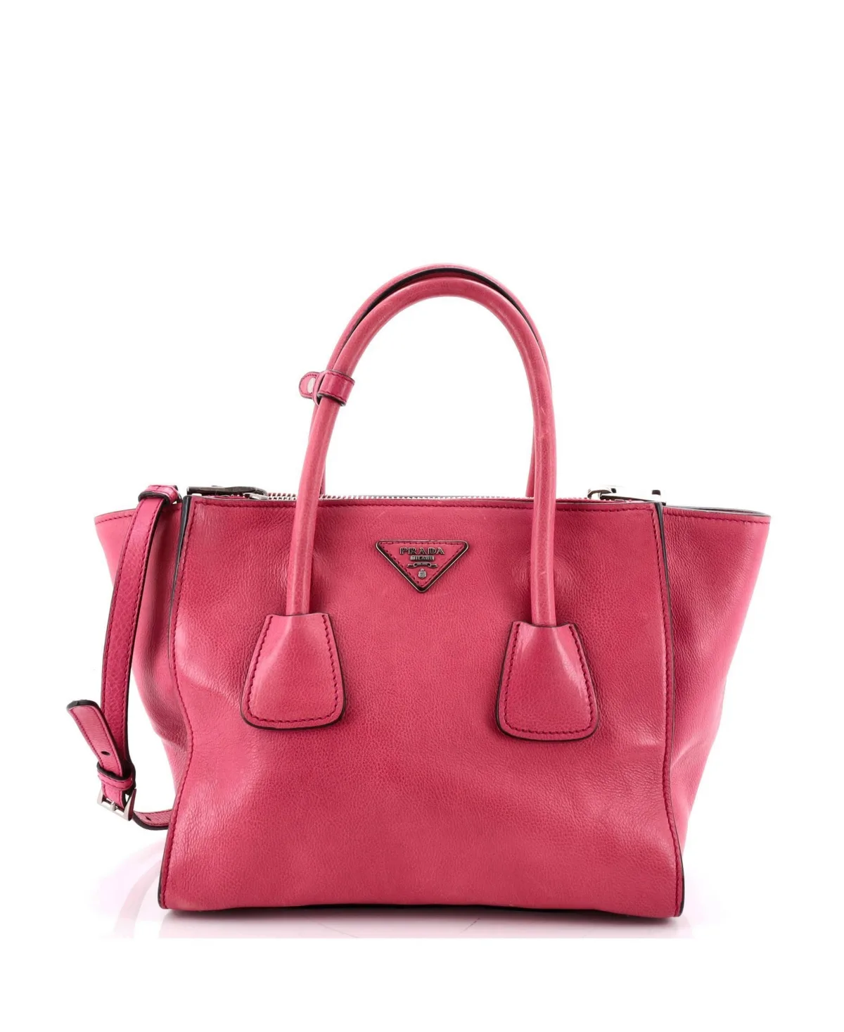 Pre-Owned Prada Small Twin Pocket Convertible Tote Leather