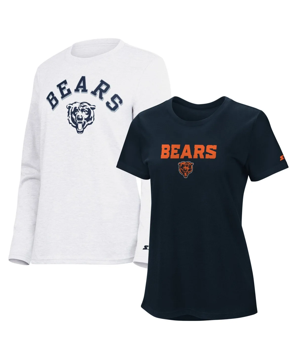 Chicago Bears Short Sleeve Long Sleeve T-Shirt Combo Pack by Starter