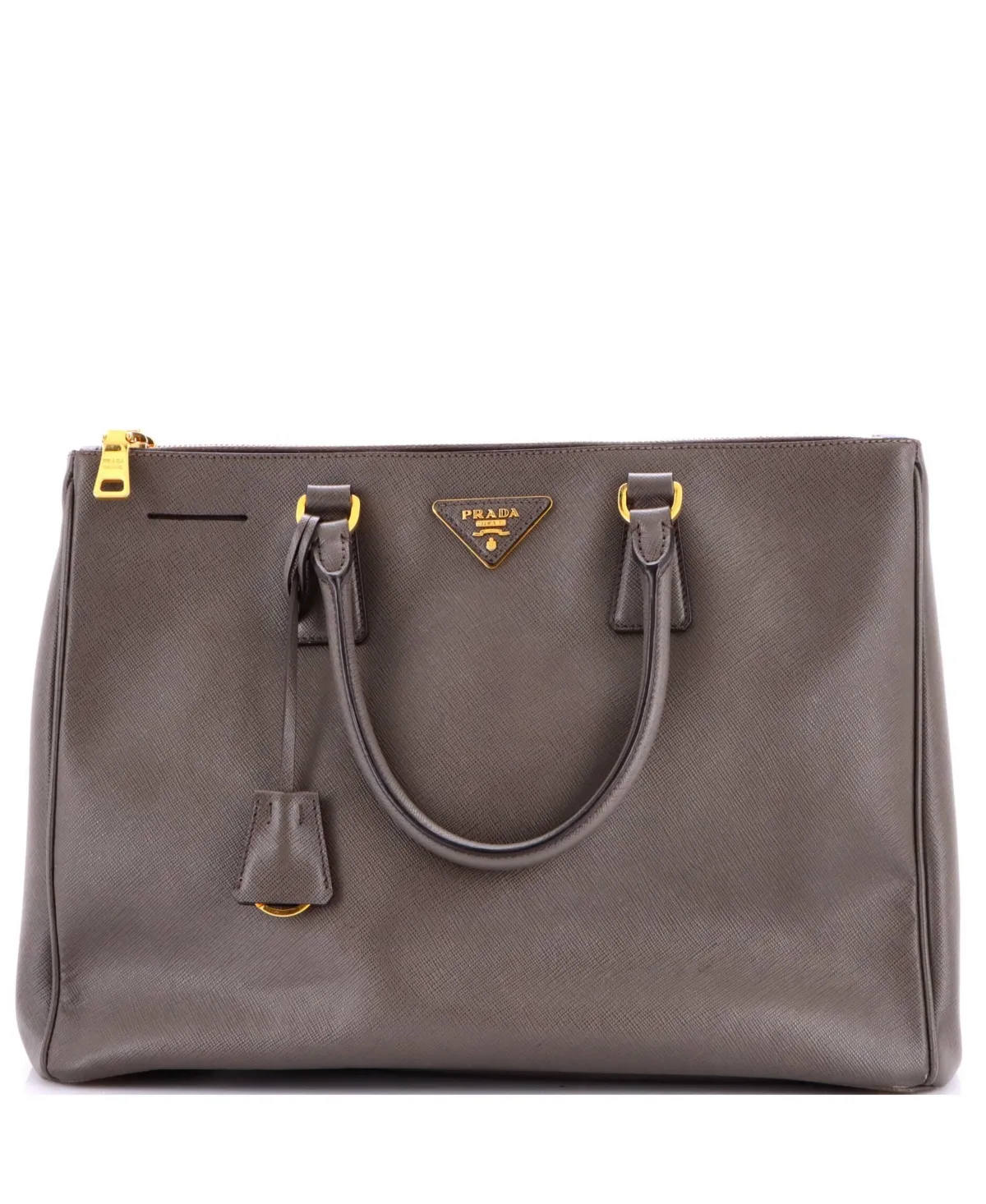Pre-Owned Large Double Zip Lux Tote Saffiano Leather
