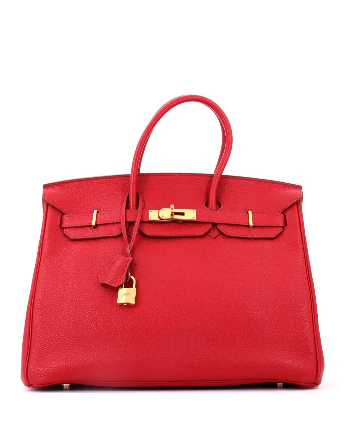 Pre-Owned Birkin 35 Handbag Togo with Gold Hardware by Hermes