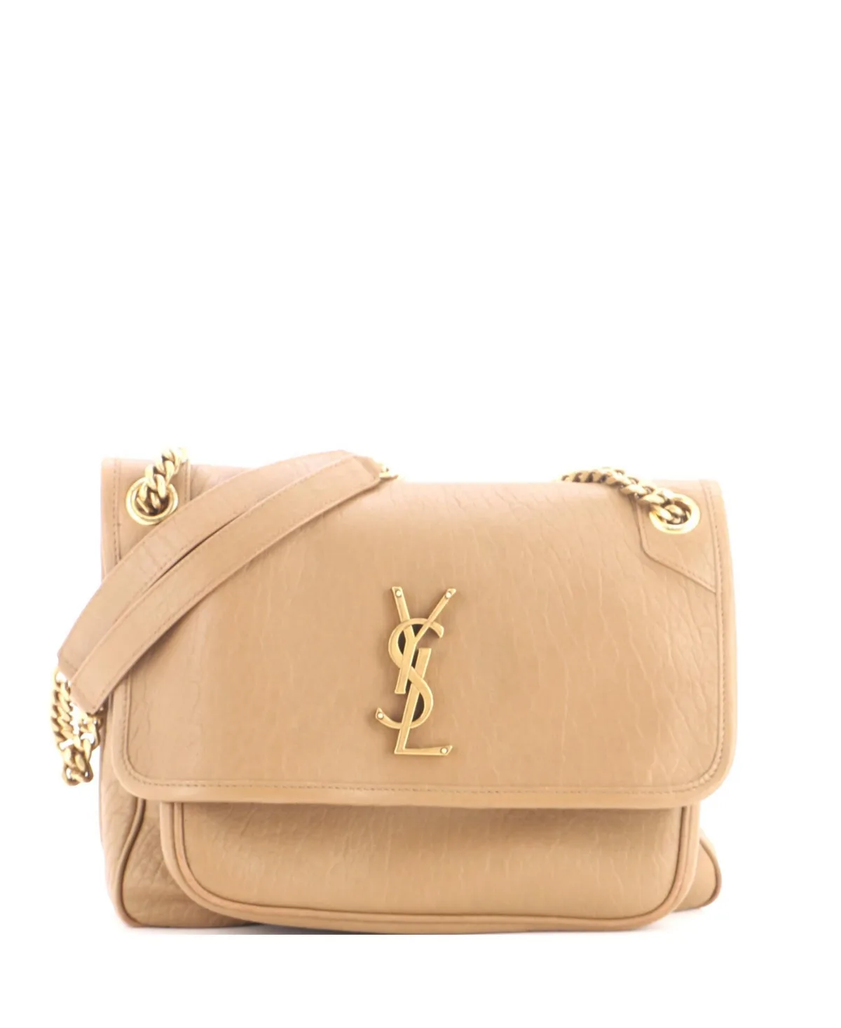 Pre-Owned Medium Niki Chain Flap Bag Leather by Saint Laurent
