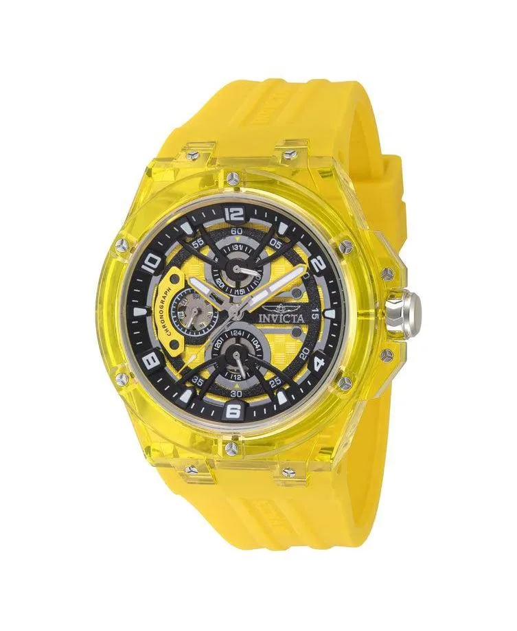 48802 Quartz Racing Saphirex Water-Resistant Rubber Watch, 46mm by Invicta