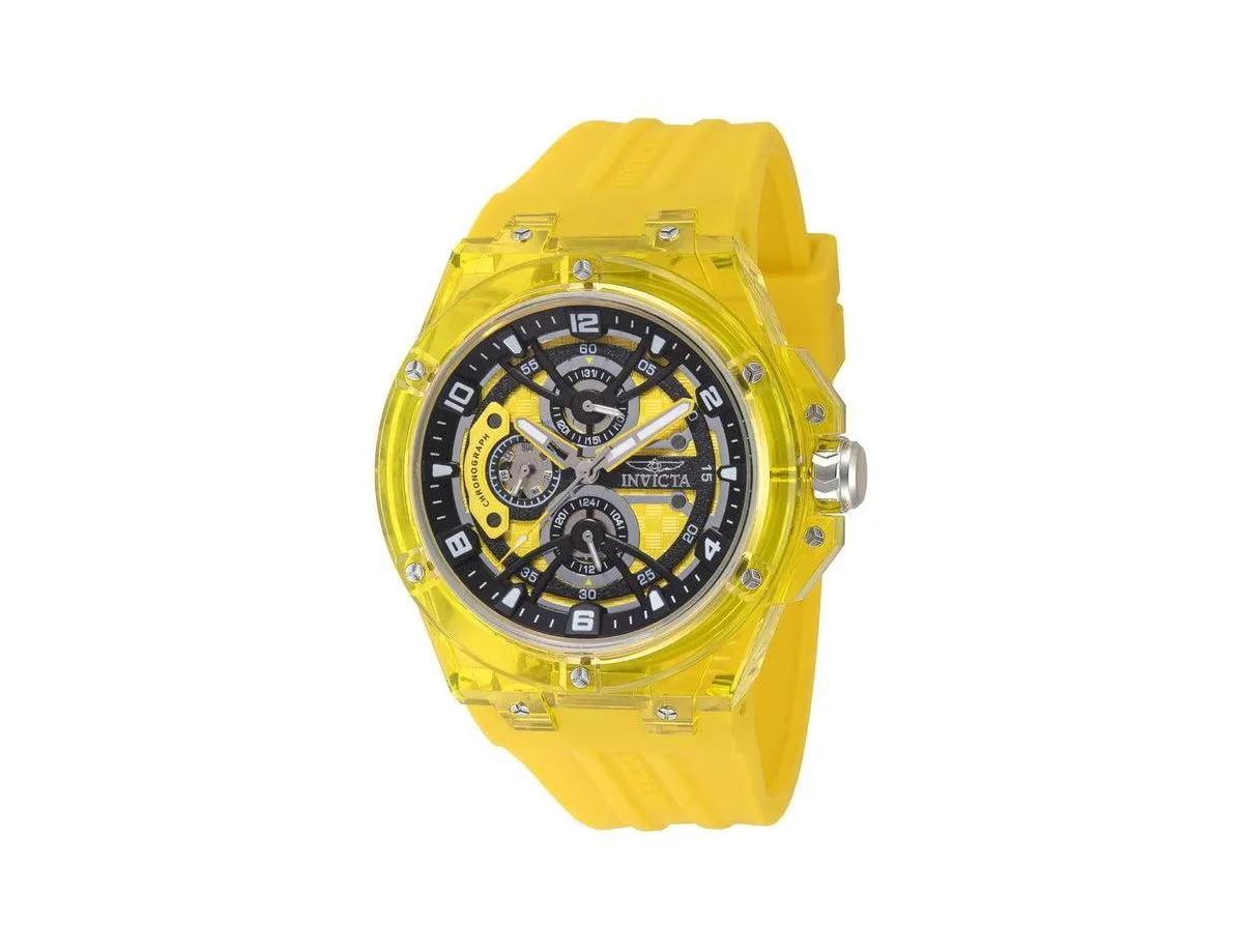 48802 Quartz Racing Saphirex Water-Resistant Rubber Watch, 46mm by Invicta