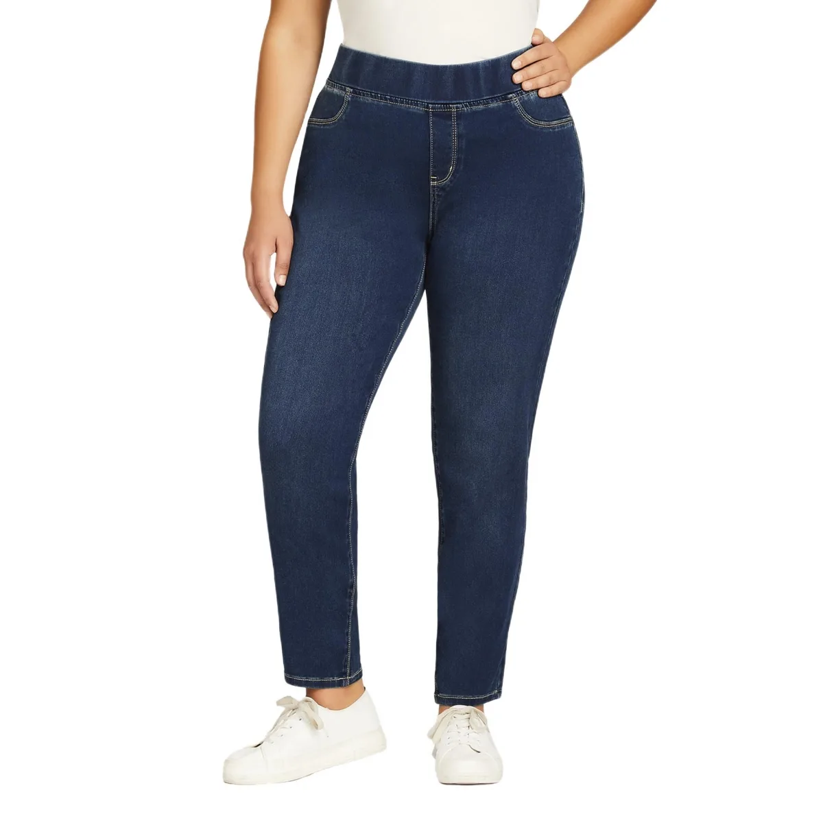 Butter Denim Pull-On High Rise Jean by Avenue