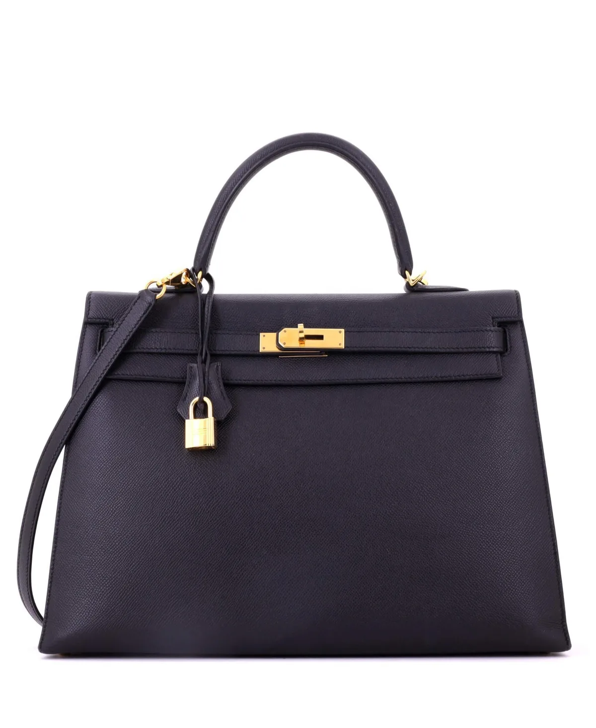 Pre-Owned Kelly 35 Handbag Epsom with Gold Hardware by Hermes