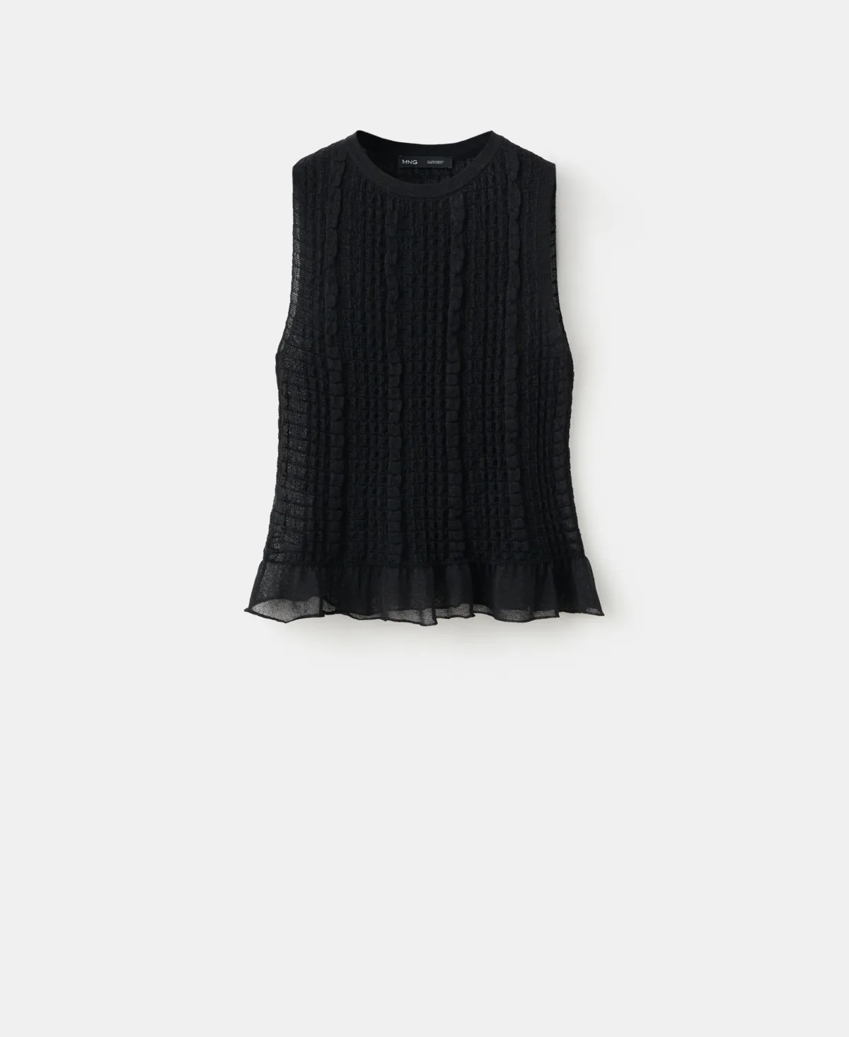 Ruffled Detail Shirred Top by Mango