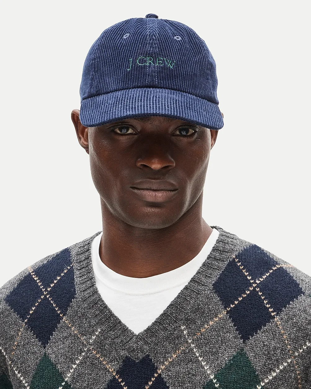 Cotton Corduroy Graphic Trucker Cap by J.Crew