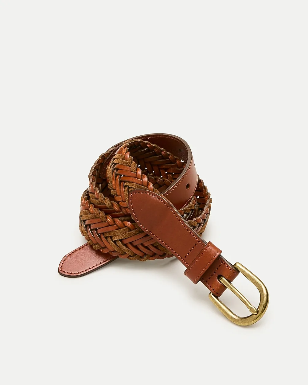 Braided Leather and Suede Belt by J.Crew