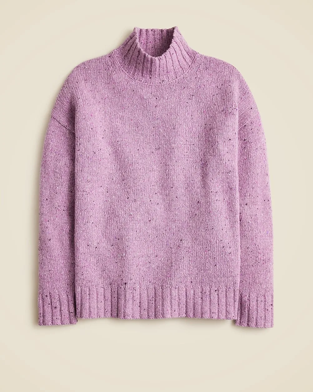 Relaxed Turtleneck Sweater in Donegal Wool Blend by J.Crew