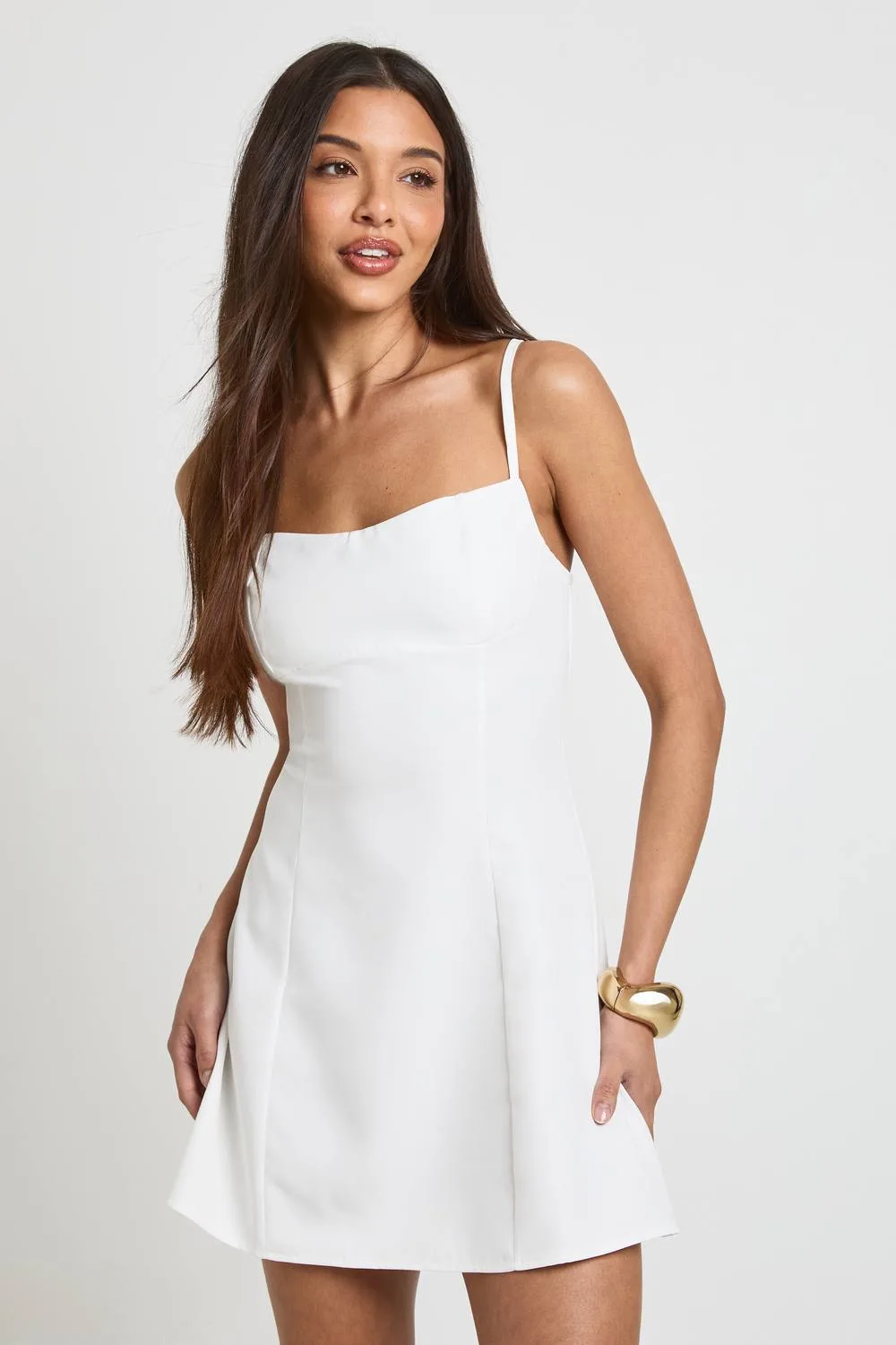 Tailored Underbust Seam Detail Shift Dress by boohoo