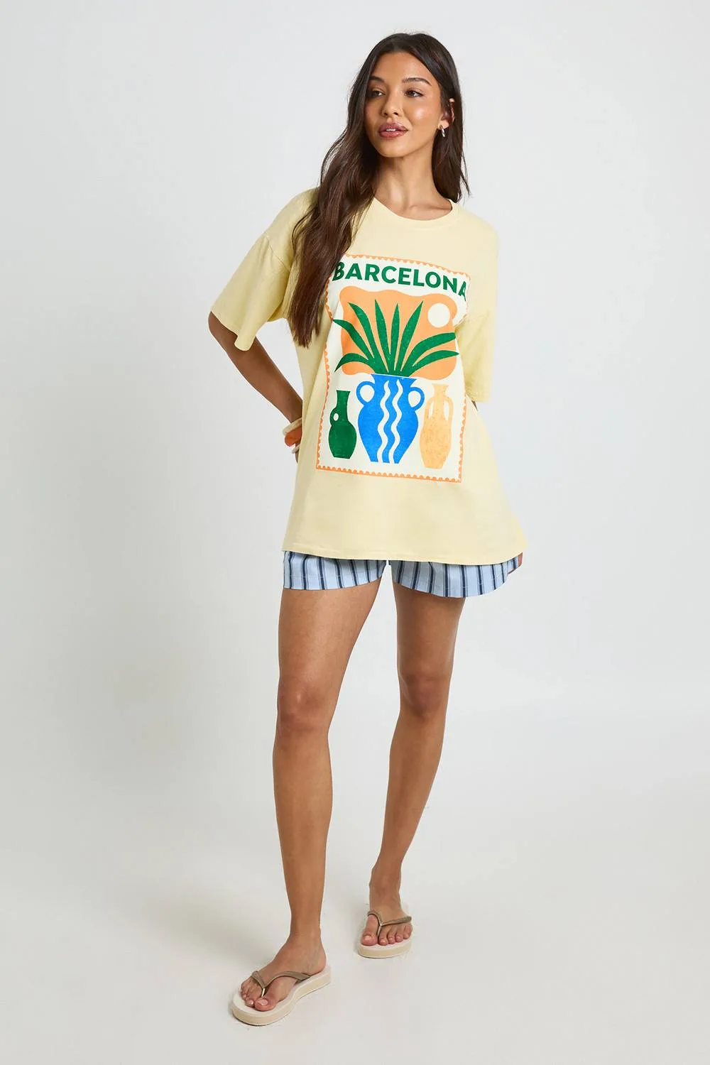 Barcelona Printed T-Shirt by boohoo
