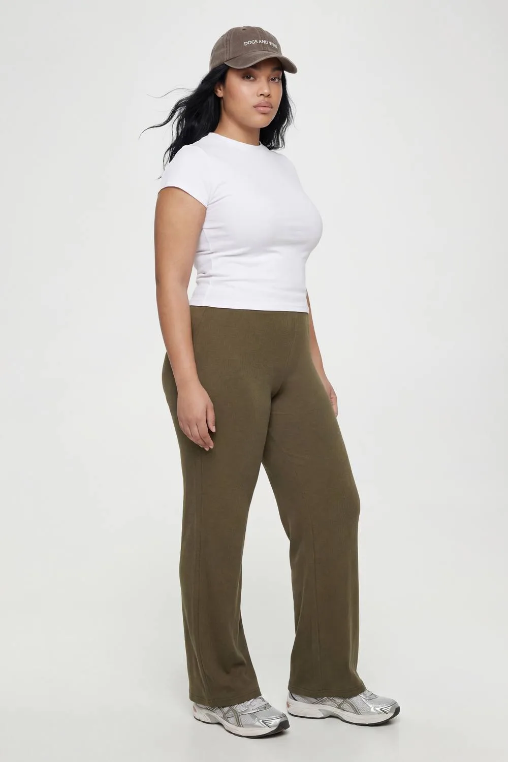 Rib Straight Leg Trouser by boohoo