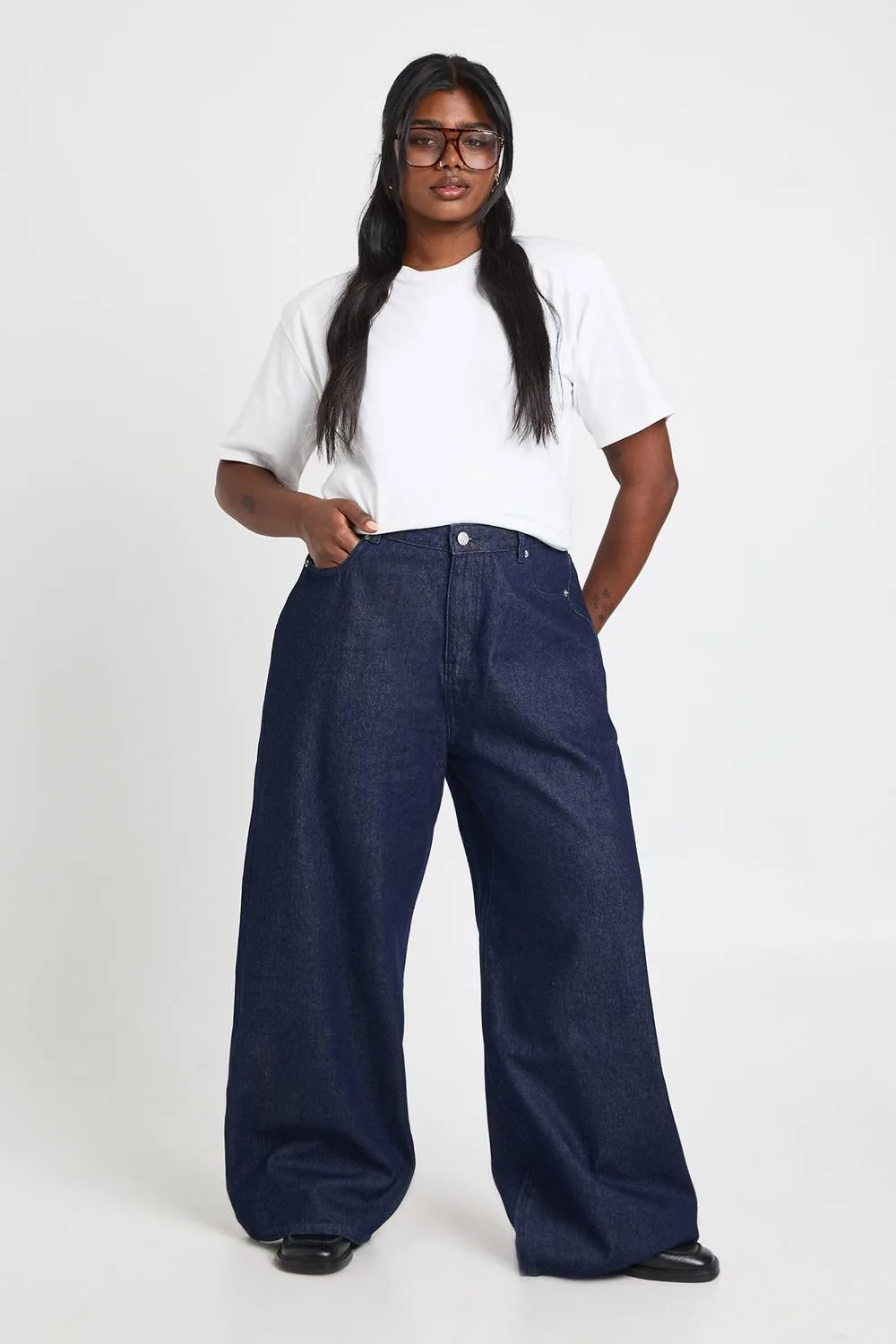 High Waist Wide Leg Jean by boohoo