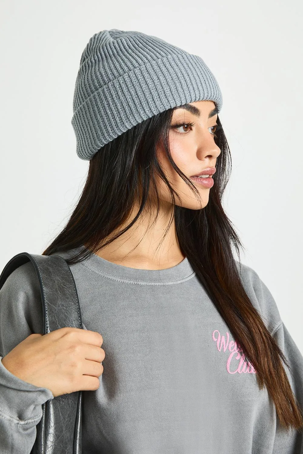 Basic Rib Beanie by boohoo