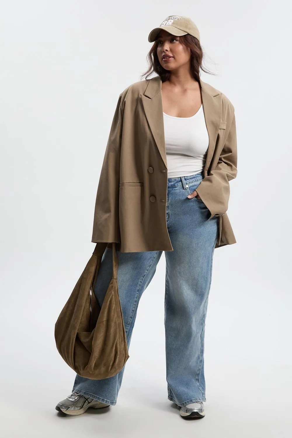 The Plus Mid Waist Wide Leg Jean
