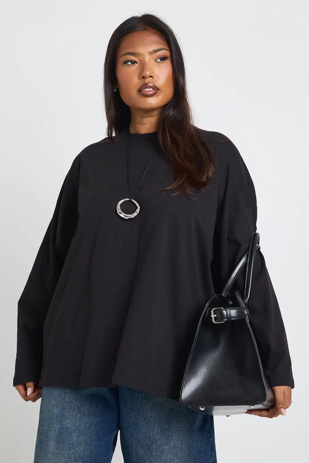 Basic Oversized Long Sleeve T-Shirt