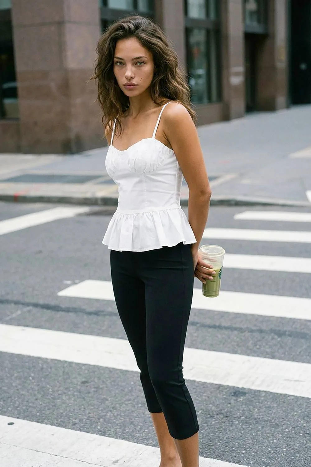Ruched Bust Poplin Peplum Hem Top by boohoo
