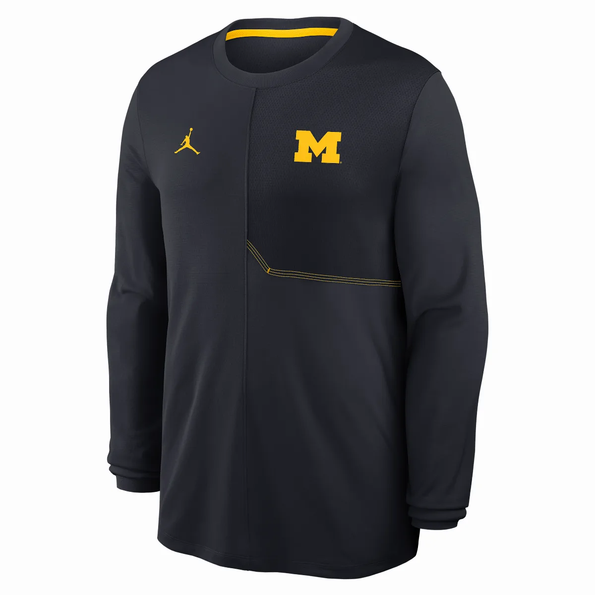 Michigan Sideline Coach Jordan Brand Dri-FIT College Long-Sleeve Top by Jordan