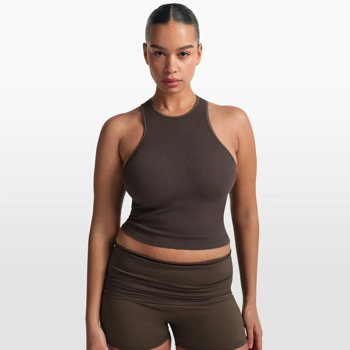 SKIMS Ribbed Seamless Racerneck Tank Top by Nike
