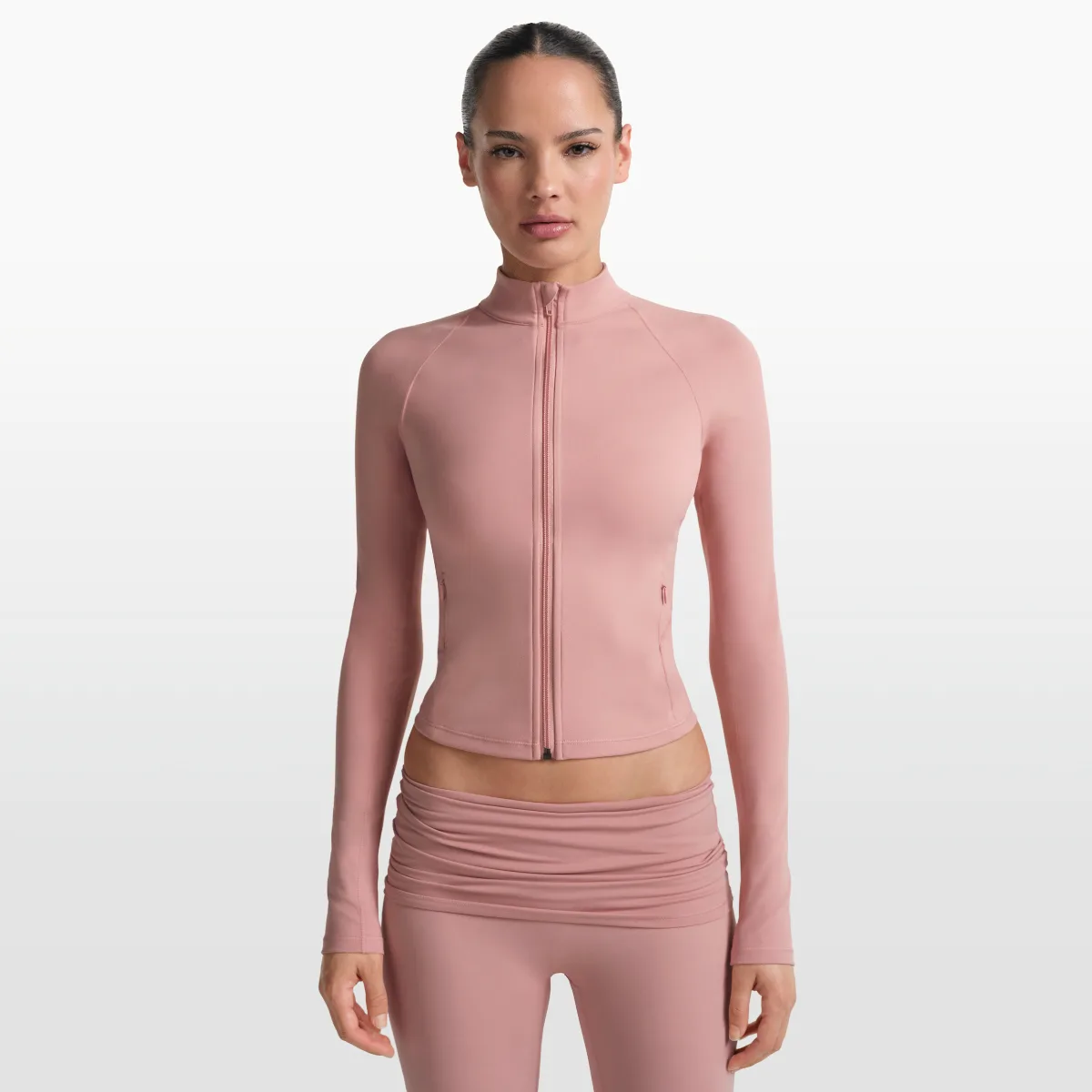 SKIMS Matte Mock-Neck Full-Zip Jacket by Nike
