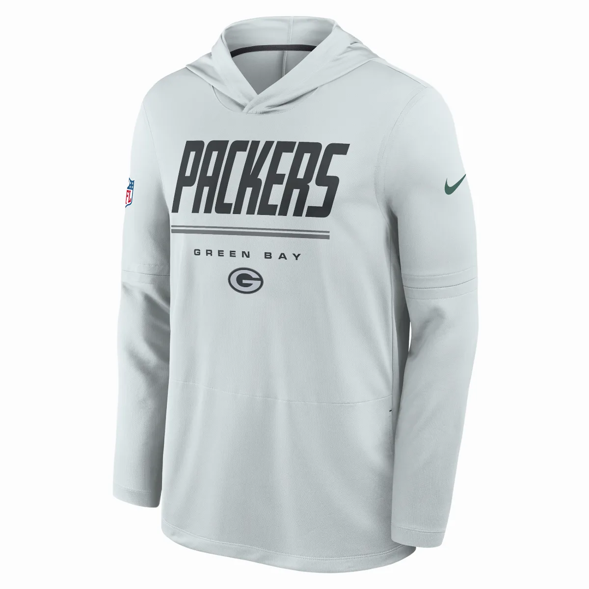 Green Bay Packers Sideline Dri-FIT NFL Long-Sleeve Hooded Top by Nike