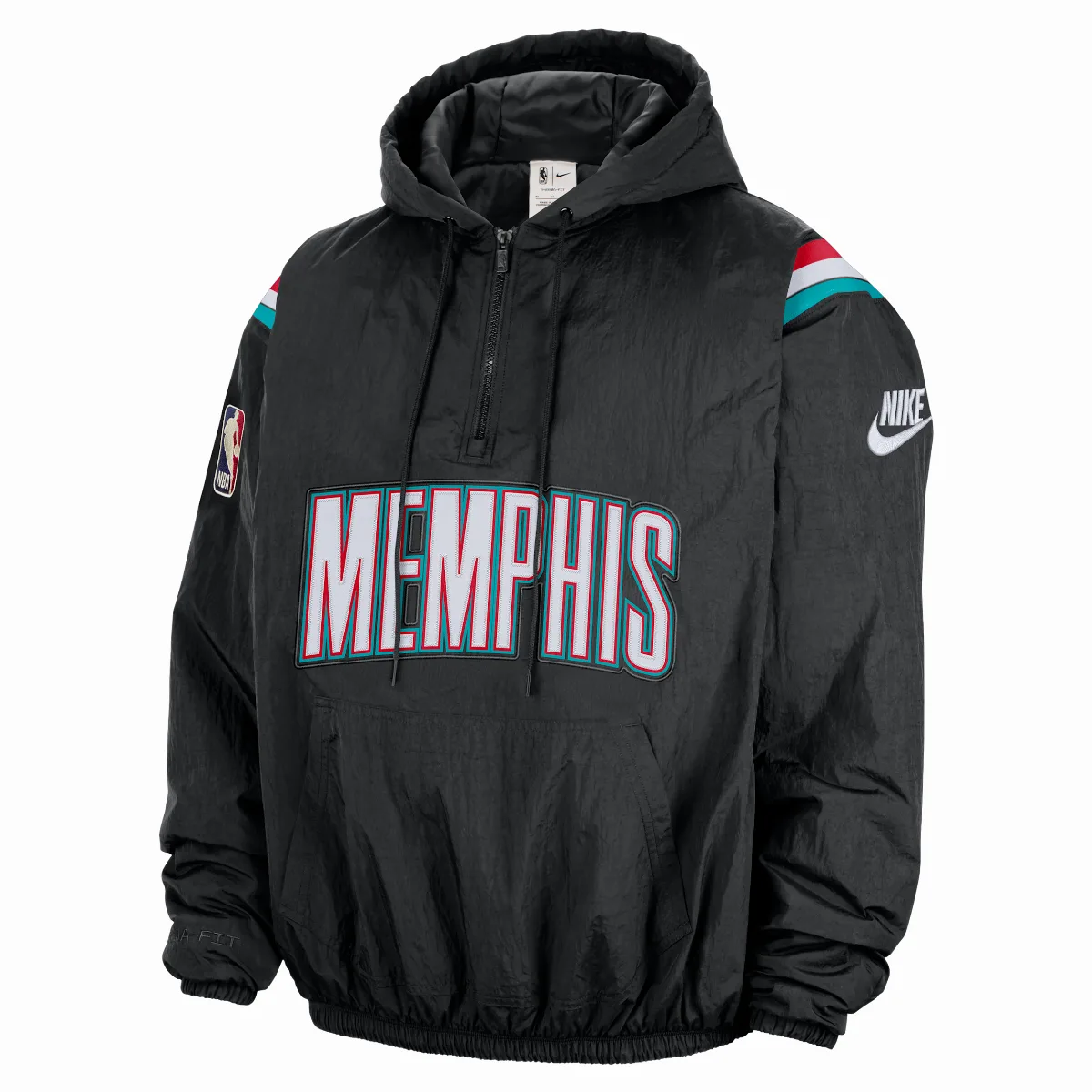 Memphis Grizzlies Hardwood Classics Therma-FIT NBA 1/2-Zip Hoodie by Nike
