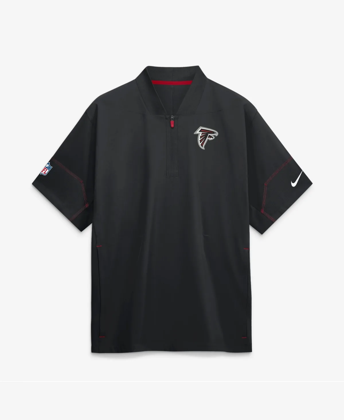 Atlanta Falcons Sideline Short Sleeve Quarter-Zip Coaches Jacket by Nike