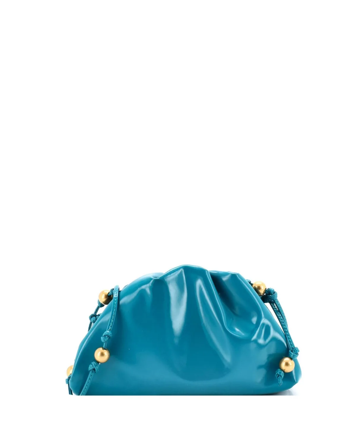 Pre-Owned Mini the Pouch Leather with Beaded Details by Bottega Veneta