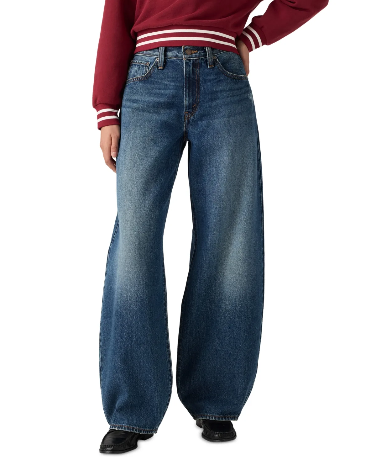 Middy Balloon Mid Rise Denim Loose Jeans