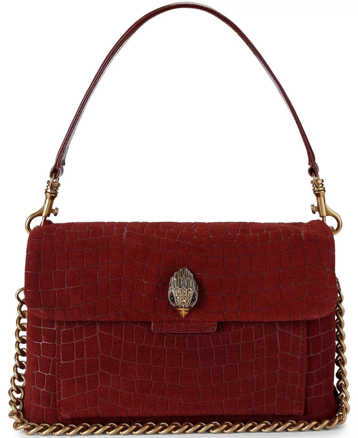 Small Celia Suede Shoulder Handbag by Kurt Geiger