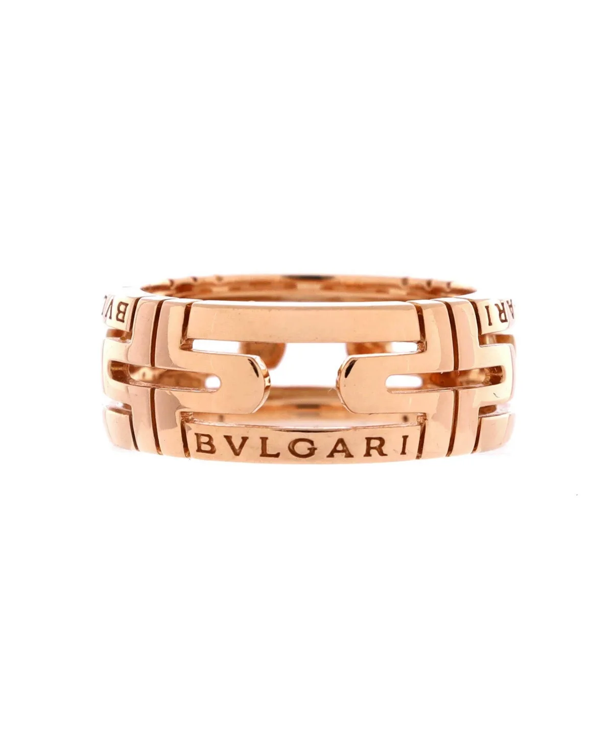 Pre-Owned Bvlgari Parentesi Band Ring in 18K Rose Gold by BVLGARI