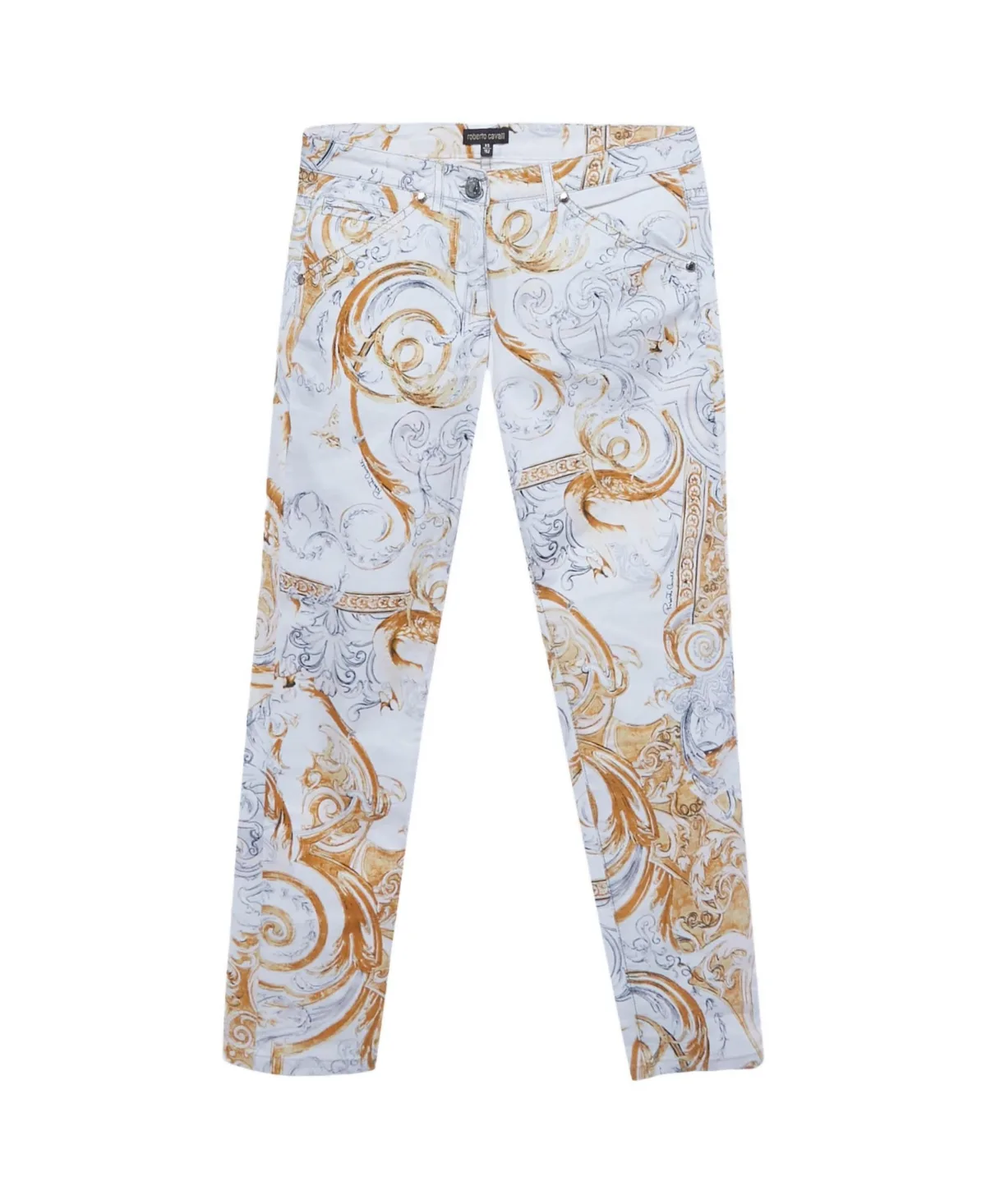 Printed Skinny Mid-Rise Jeans by Roberto Cavalli
