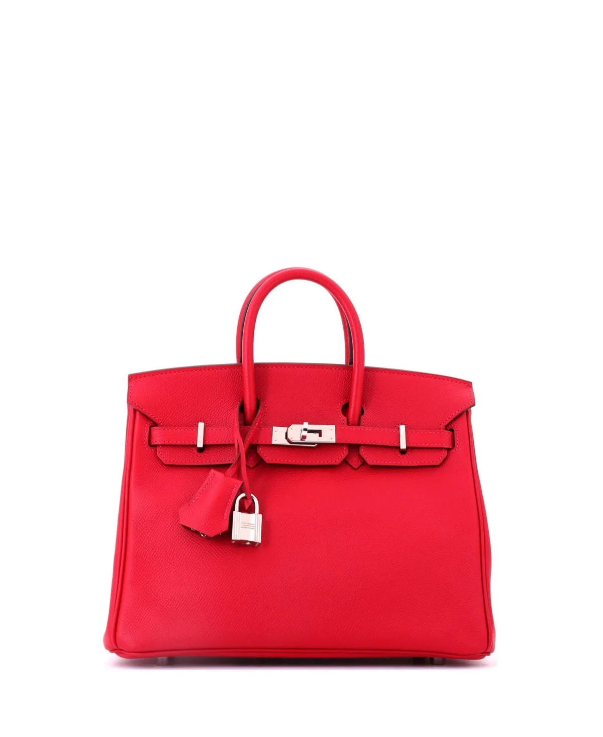 Pre-Owned Hermes Birkin 25 Handbag Epsom with Palladium Hardware
